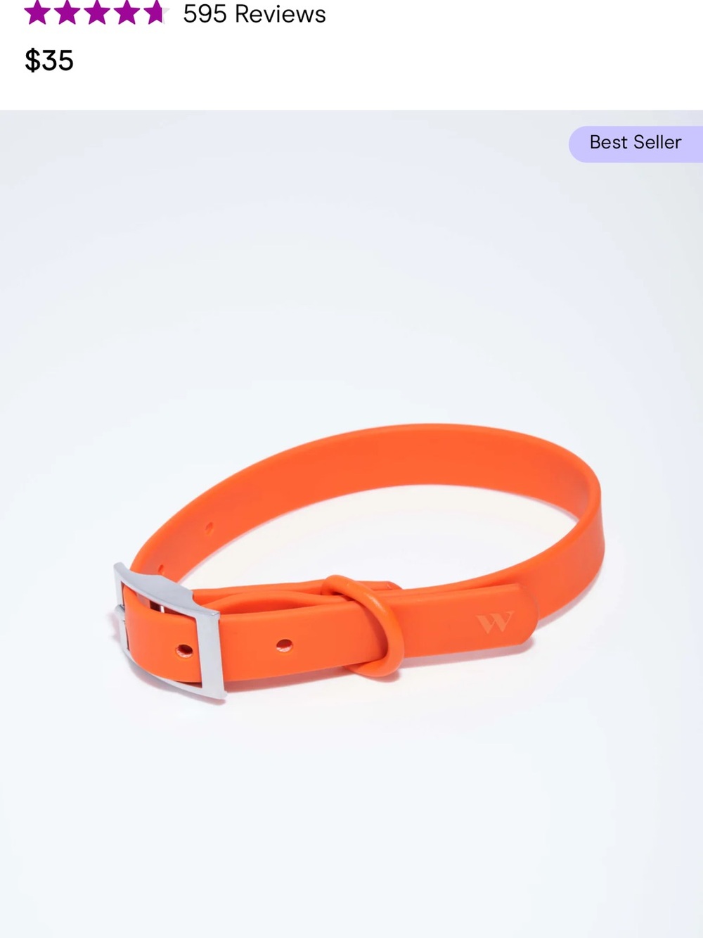 Orange Silicone Belt with Silver Buckle